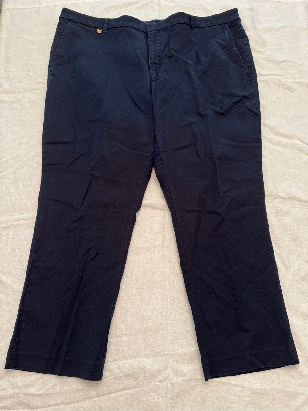 Lauren Ralph Lauren Navy Straight-Leg Pants
